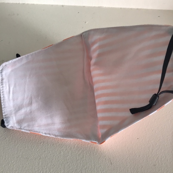 Set of 3 striped cotton double layer washable face masks with adjustable straps - Picture 4 of 4